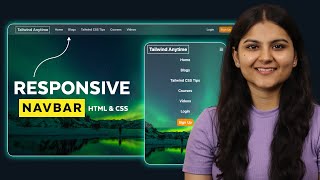 How to make a Responsive Navigation Bar using HTML amp Tailwind CSS [upl. by Vonnie977]