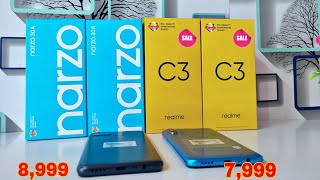 Realme Narzo 30A Vs Realme C3  Unboxing  Comparison  Full Specification  Camera  Price 🔥🔥🔥 [upl. by Nagear888]