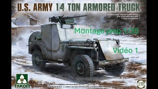 Le montage de la jeep Takom 135 [upl. by Sitto]