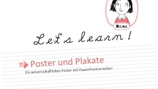 Wilmas Tutorials Poster erstellen mit Power Point [upl. by Noillimaxam]