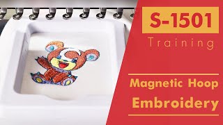 Smartstitch Embroidery Machine S1501 Learn Embroidery Embroidery Using Magnetic Hoop [upl. by Kataway630]