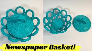 I made this basket from newspaper  diy newspaper￼ paper basket  cra￼ft explosion [upl. by Aldwin]