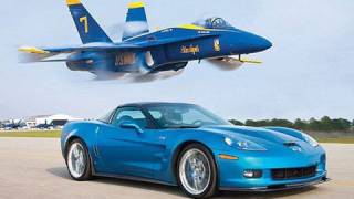 ZR1 Vette vs Jet  Chevrolet Corvette ZR1 Races A US Navy Fighter Jet [upl. by Gregoire]