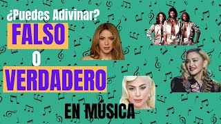 ¿Verdadero o Falso 🤔🎵 Desafía tu Conocimiento Musical con 20 Preguntas Increíbles [upl. by Sinnoda]