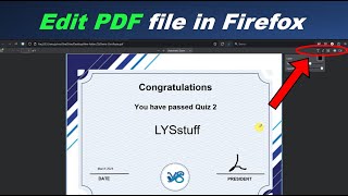 Edit PDF file in Firefox [upl. by Hayidah402]