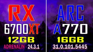 ARC A770 vs RX 6700XT  PC GAMES BENCHMARK TEST [upl. by Rasure]