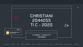 Lyapunov Stability Theorems Christiani 2044055 TIC  Tugas 14 [upl. by Hurwitz]