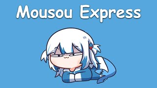 〖Gawr Gura〗Otorimonogatari OP  Mousou Express with Lyrics [upl. by Belita987]