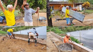 FAZENDO UM PESQUE E COMA NA FRENTE DA MINHA CASA  SURPRESA NA CONSTRUÇÃO [upl. by Aikimat]