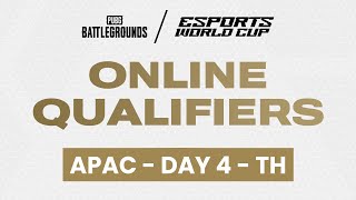 PUBG Battlegrounds  Online Qualifiers  APAC  Day 4  TH  Esports World Cup 2024 [upl. by Ellekim]