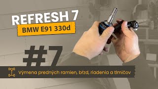 Ako vymeniť predné ramená brzdy riadenie a tlmiče  BMW E91 330d  REFRESH 7  7 [upl. by Augustus228]