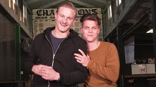 VIKINGS  Axe Throwing with Alexander Ludwig [upl. by Mariande397]