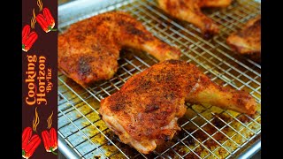 Oven Roasted Crispy Chicken Leg Quarters  Easy Time Saving Recipe For Extra Crispy Skin [upl. by Bertine]