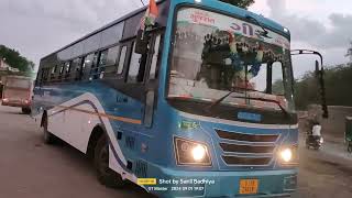 Back to Back GSRTC Bus Arriving and Departing From Shihor [upl. by Eilagam974]