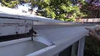 EasyOn Gutterguard Installing on a flat roof [upl. by Jovia]