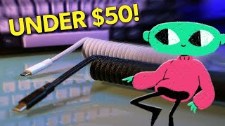 The BEST Coiled Keyboard Cable UNDER 50 CableMod Pro and Classic Review [upl. by Anaujit]