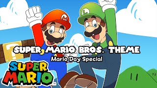 MARIO DAY SPECIAL Super Mario Bros Theme WITH LYRICS  Super Mario Bros Cover [upl. by Gertruda893]