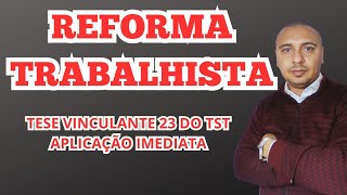 Reforma Trabalhista Tema 23  Aplicação imediata aos contratos em curso 2024 [upl. by Manard]