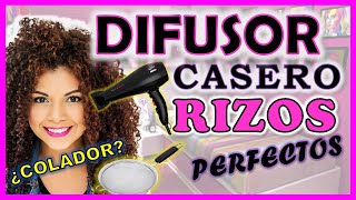 Como hacer DIFUSOR CASERO con 1 COLADOR 😱 RIZOS DEFINIDOS FACIL✔️ CABELLO RIZADO 🔴 YOLIANA GAMBOA [upl. by Novahc]