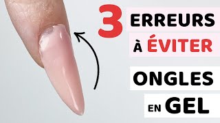 ONGLES en GEL  3 ERREURS à ÉVITER ⚠️ [upl. by Yrreiht]