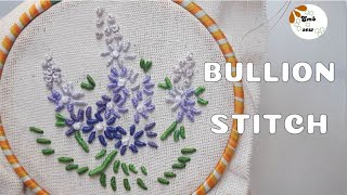 Bullion stitch tutorial Neem flower Hand Embroidery Embsew [upl. by Arrim]