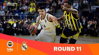 Fenerbahce Beko IstanbulReal Madrid  Round 11 Highlights  202324 Turkish Airlines EuroLeague [upl. by Marron]