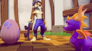 Spyro Reignited Trilogy  Sunny Villa Full Level  Skateboarding Gameplay [upl. by Oilla]