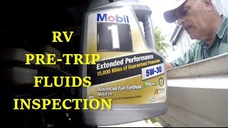 Motorhome PRE TRIP INSPECTION  ENGINE TRANSMISSION FLUIDS  RV MAINTENANCE [upl. by Jennilee]