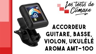 Test dun accordeur pour guitare AROMA AMT100 [upl. by Annoek]