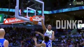 Bucks Best Dunks of 201516 [upl. by Aekal483]