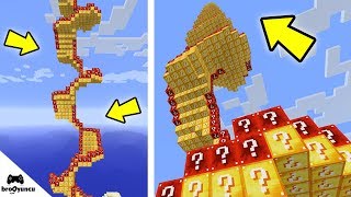 MiNECRAFT SPiRAL UZAYA ÇIKAN MERDİVEN ŞANS BLOKLARI [upl. by Anoerb]