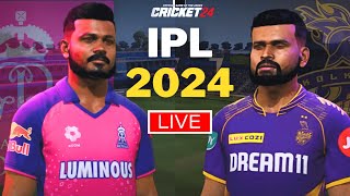 IPL 2024 RR vs KKR T20 Match  Cricket 24 Live  Shree Gamerz [upl. by Eldin]