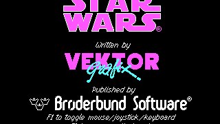 StarWars Dos PC Gameplay  Brøderbund Software Inc  1989 [upl. by Aicylla]