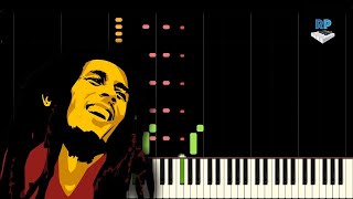 Bob Marley  Could You Be Loved  Synthesia Piano Tutorial [upl. by Garlanda583]