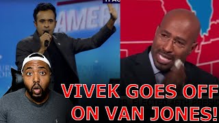 Vivek Ramaswamy Tells CRYING Van Jones To SHUT THE F UP LIVE During Turning Point Speech [upl. by Cacie]