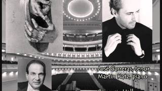 José CarrerasquotGranadaquot A Lara Carnegie Hall 1975 [upl. by Nnyrb]