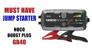 Jump Start Dead Batteries Anywhere  NOCO Boost Plus GB40 Jump Starter  Review amp Tutorial [upl. by Lose]