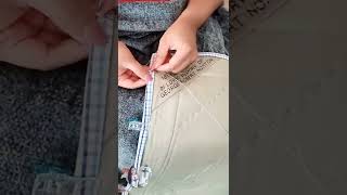 How To Hand Sew Binding To Back of Quilt Sewing quilt [upl. by Lorena]