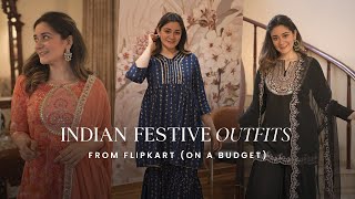 BEST Indian Wear Outfits On A Budget  Flipkart TRY ON Kurti Haul  Sana Grover [upl. by Atse]