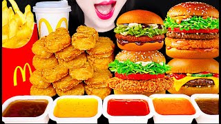 ASMR McDonalds Burger Fries Chicken Nuggets 맥도날드 치킨 너겟 햄버거 먹방 Mukbang Eating [upl. by Krum]