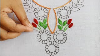 Hand Embroidery Neck Design 46 Neck Design Embroidery Neckline Embroideryগলার ডিজাইন হাতের সেলাই [upl. by Hammel]