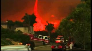 Terrifying firetornado in San Marcos wildfire [upl. by Esereht]