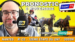 🔴 Pronostic Quinté  Super Top5 Mercredi 6 Novembre 2024 Nantes 🔴 12ème étape du GNT [upl. by Jamnis138]