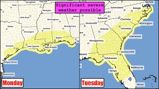 Potent System to Impact the Gulf Coast Early Next Week Significant Severe Weather Possible [upl. by Franckot317]