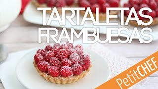 Tartaletas de frambuesa y crema pastelera  Petitchef [upl. by Faustine259]