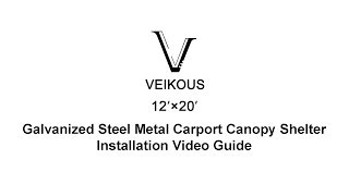 Veikous 12x20 Galvanized Steel Metal Carport Canopy Shelter [upl. by Lowndes626]