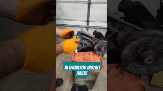 Alternator install hack Easy automobile mechanic easy worksmarternotharder [upl. by Ursal]