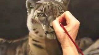 Karen Latham Painting  Snow Leopard [upl. by Migeon337]