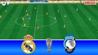 Real Madrid vs Atalanta  Final UEFA Super Cup 2024  Ft Mbappe Vinicius  FC 24 Gameplay Video [upl. by Debbie769]