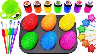 Satisfying Video Rainbow Mixing All Lollipop amp Color EGGS From My Rainbow Magic Candy amp Cutting ASMR [upl. by Briano]